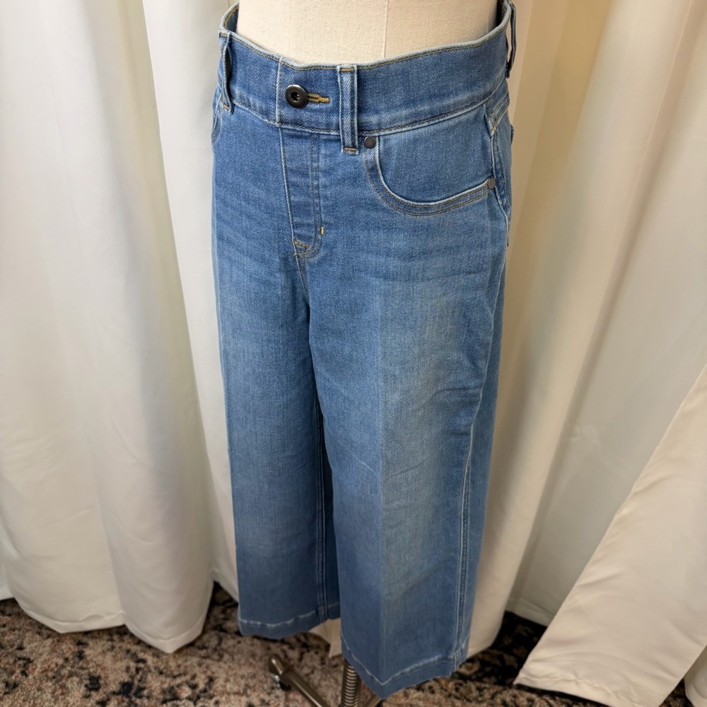 NWT SPANX ‘Cropped Wide Leg Jeans’ in “Stonewashed Blue” Size Small - Picture 5 of 16